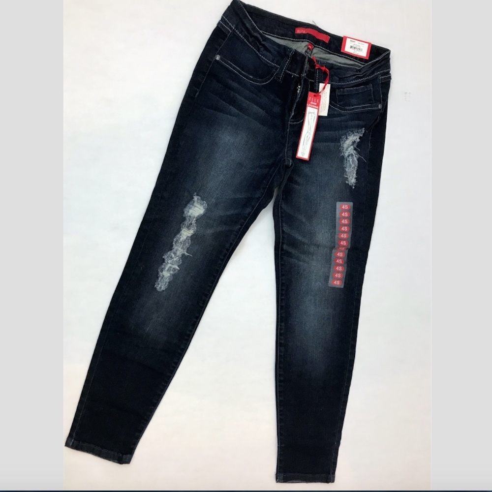 Distressed Ripped Denim Jean Jeggings Leggings NWT